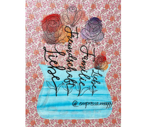 ADVENTSKALENDER 1. Dezember - Stickserie - Rose Liebe Freundschaft Familie